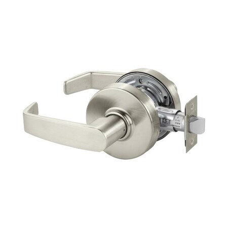 Sargent Passage Cylindrical Lock Grade 2 with L Lever and L Rose and ASA Strike Satin Nickel 287U15LL15